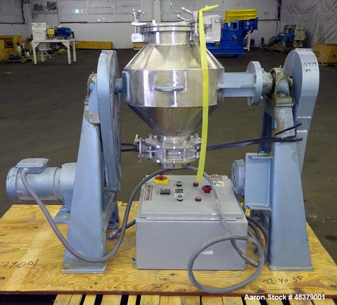 Used Paul O. Abbe Rota-Cone Blender, Model RCB-18, 304 Stainless Steel.