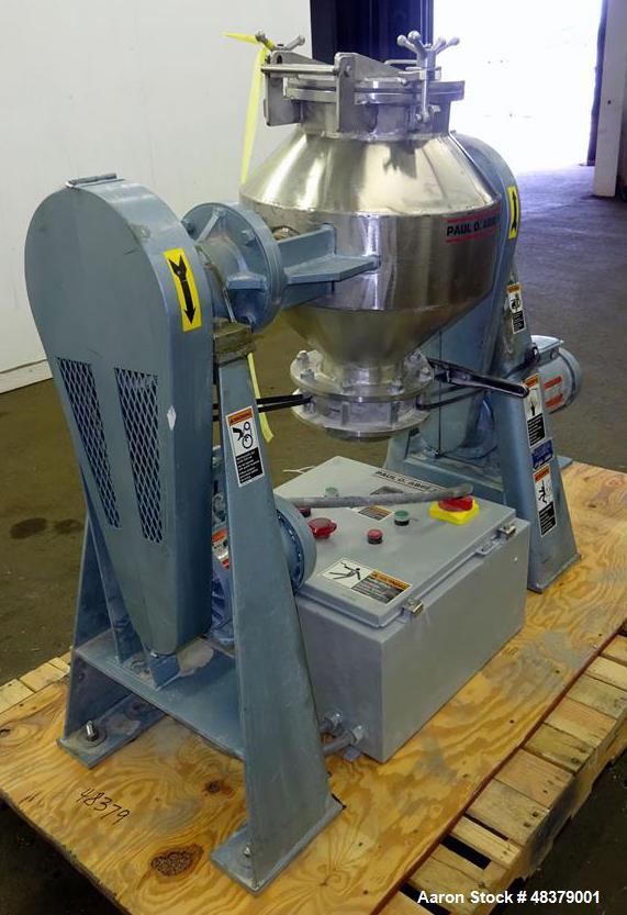 Used Paul O. Abbe Rota-Cone Blender, Model RCB-18, 304 Stainless Steel.