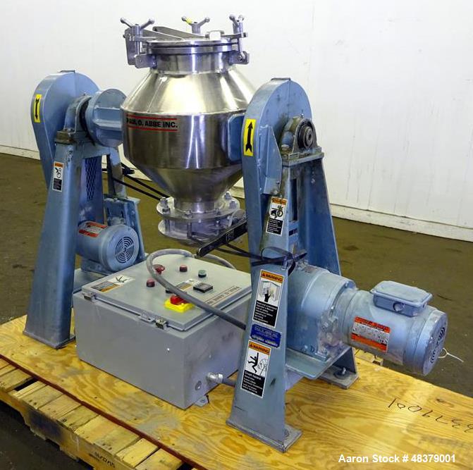 Used Paul O. Abbe Rota-Cone Blender, Model RCB-18, 304 Stainless Steel.