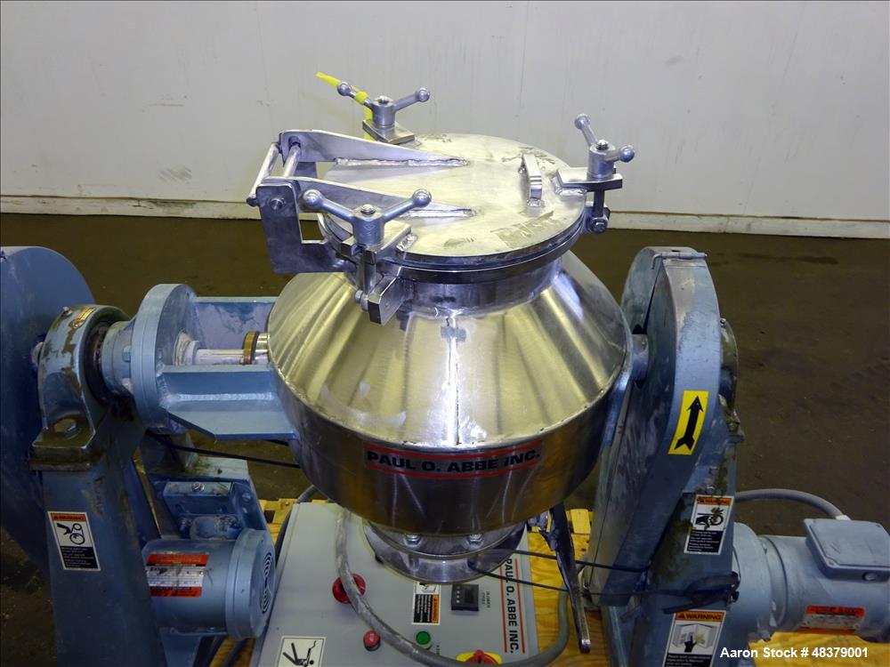 Used Paul O. Abbe Rota-Cone Blender, Model RCB-18, 304 Stainless Steel.