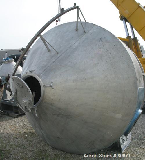 Used Stainless Steel Paul O Abbe Rota Cone Blender, Model RCB108H. 227 Cubic fe