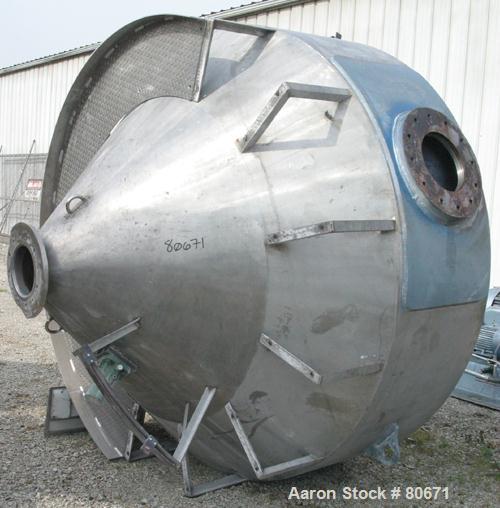 Used Stainless Steel Paul O Abbe Rota Cone Blender, Model RCB108H. 227 Cubic fe