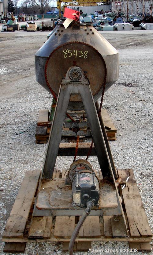 Used Stainless Steel Paul O Abbe Rota Cone Blender, 2.5 Cubic Feet Working Capacity, 3.9 Total