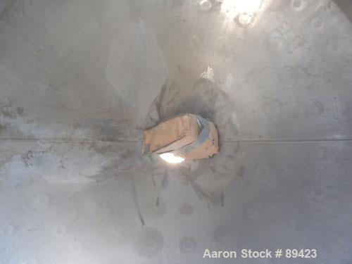 Used Paul O Abbe Rota Cone Blender, 70 Cubic Feet Working Capacity, 108 Total, 316 Stainless Steel. 72" diameter x 20" straight side x 36" cones. 16" diameter top port with cover, 10" center bottom o...