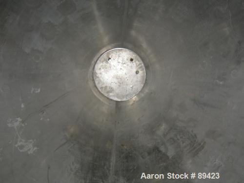 Used Paul O Abbe Rota Cone Blender, 70 Cubic Feet Working Capacity, 108 Total, 316 Stainless Steel. 72" diameter x 20" straight side x 36" cones. 16" diameter top port with cover, 10" center bottom o...