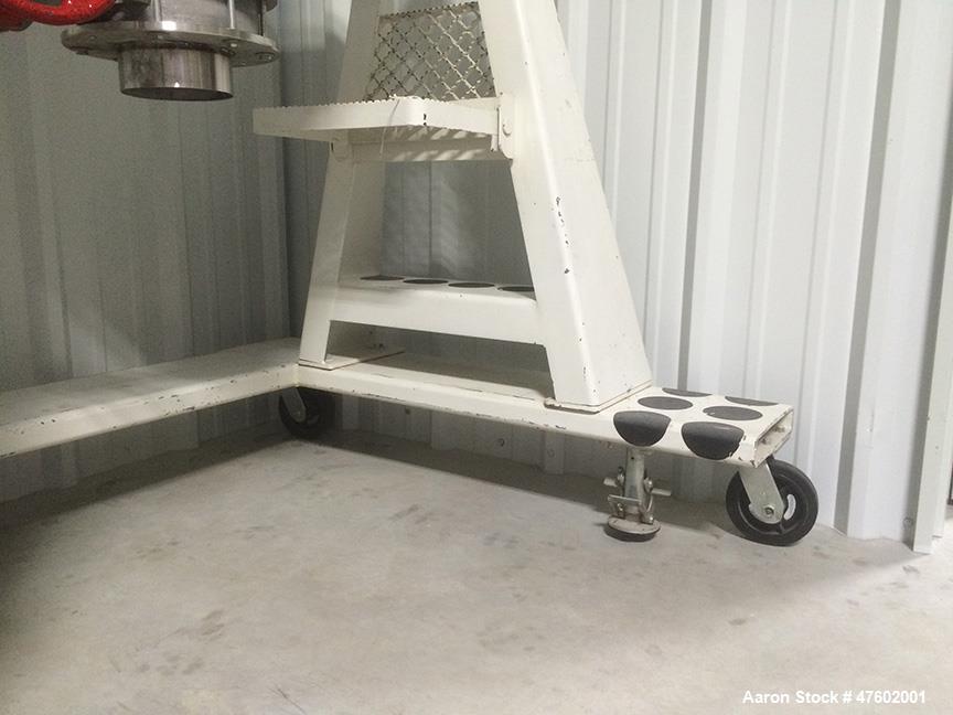 Used Sepor Rota-Cone Blender. Max operating capacity is 5.0 cubic feet (total volume 7.7 cubic feet). 30" diameter, 316 stainless steel cone blender. Polished interior, speed range 10-28 rpm, suggest...