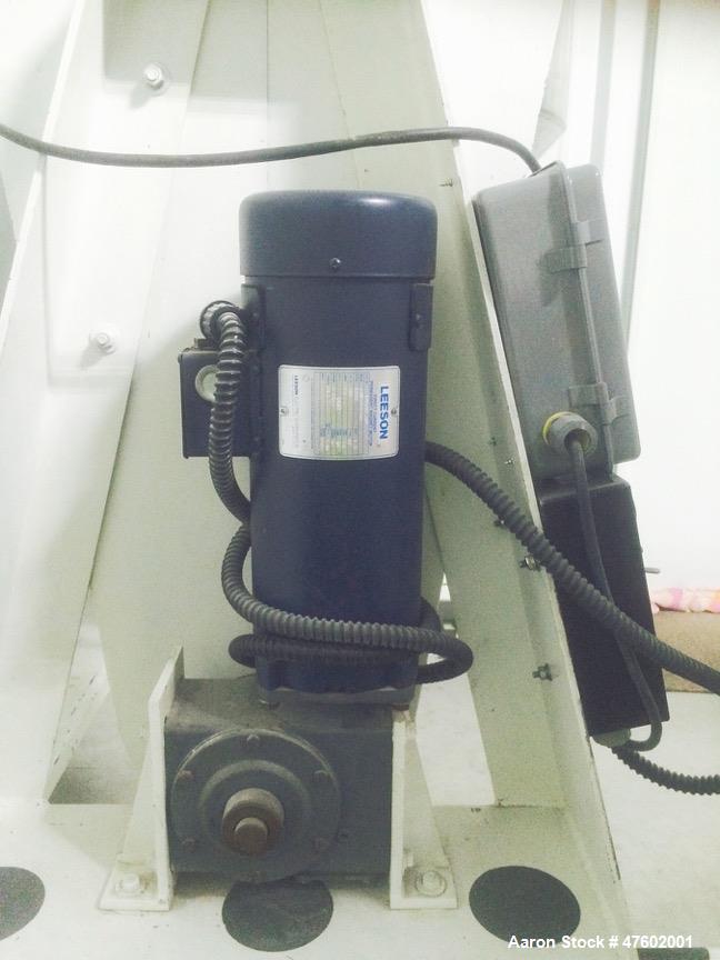 Used Sepor Rota-Cone Blender. Max operating capacity is 5.0 cubic feet (total volume 7.7 cubic feet). 30" diameter, 316 stainless steel cone blender. Polished interior, speed range 10-28 rpm, suggest...