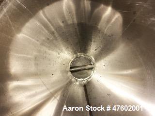 Used Sepor Rota-Cone Blender. Max operating capacity is 5.0 cubic feet (total volume 7.7 cubic feet). 30" diameter, 316 stainless steel cone blender. Polished interior, speed range 10-28 rpm, suggest...