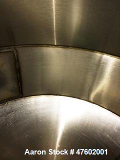 Used Sepor Rota-Cone Blender. Max operating capacity is 5.0 cubic feet (total volume 7.7 cubic feet). 30" diameter, 316 stainless steel cone blender. Polished interior, speed range 10-28 rpm, suggest...