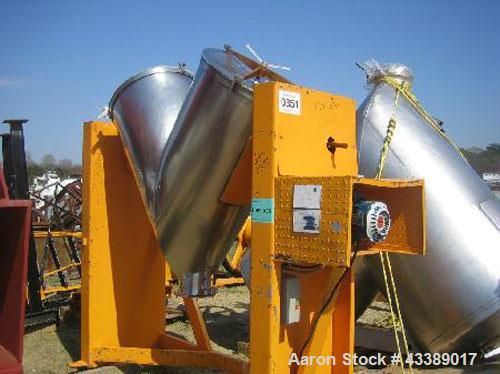 Used Stainless Steel Sigma Twin Shell Blender, 20 Cubic Feet, Model V200
