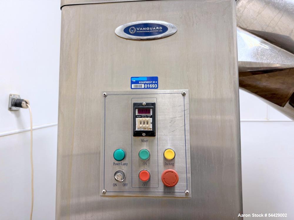 Used Vanguard Pharmaceuticals Machinery V-Blender Model V-18 Double Cone Mixer