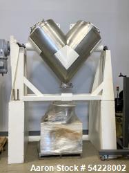 Used Patterson Kelley V-Blender. 20 cubic foot capacity. 63 lbs/cubic foot. Stainless steel. SN 178959.