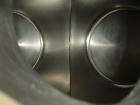 Used Patterson Kelley Twin Shell Crossflow Blender, 5 Cubic Feet, stainless steel construction, rated 106#/ cubic foot max material density, on stand with 1 hp 230/460 volt motor, serial #C429373.