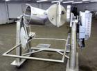 Used Evansville Sheet Metal Works Twin Sheel Blender, Model ESMW-5.0, 316 Stainless Steel. Approximate 18