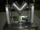 Used Patterson Kelley twin shell blender, 8 quart stainless steel construction, liquid solids bar less drive, approx. 1/5 hp shell drive with covers, serial# LB-8748.