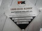 Used Patterson Kelley twin shell blender, 8 quart stainless steel construction, liquid solids bar less drive, approx. 1/5 hp shell drive with covers, serial# LB-8748.