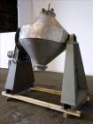 Used- Double Cone Blender, Approximately 30 Cubic Feet, 304 Stainless Steel.