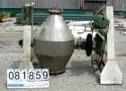 USED: Double cone blender, approx 10 cu ft working capacity, 304 stainless steel. 36