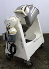 Used Apex Construction Limited Twin Shell Blender, approximately 4 cubic feet capacity, 321 stainless steel. (2) 15