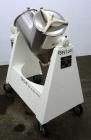 Used Apex Construction Limited Twin Shell Blender, approximately 4 cubic feet capacity, 321 stainless steel. (2) 15