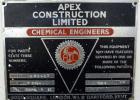 Used Apex Construction Limited Twin Shell Blender, approximately 4 cubic feet capacity, 321 stainless steel. (2) 15
