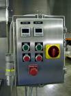 Used Bush Tank Fab Twin Shell Blender. 316 Stainless steel construction, rated 70#/cu ft max material density, provision for cantilevered bar less bar with 2 hp, 208 volt drive, main drive, 20