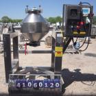 Used Gemco Double Cone Blender, 3 Cubic Feet, 304 Stainless Steel. Maximum material density 90 pounds a cubic foot. 26