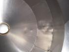 Used Gemco Double Cone Blender, 3 Cubic Feet, 304 Stainless Steel. Maximum material density 90 pounds a cubic foot. 26