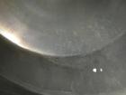 Used Gemco Slant Cone Blender, 5 cubic feet working capacity, 316 stainless steel. Maximum material density 265 pounds per cubic foot. Approximately 31 1/2'' diameter x 10'' and 17'' cones. 16'' char...