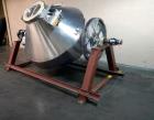 Used- Stainless Steel Gemco double cone blender, 75 cubic feet