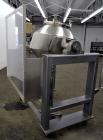 Used Gemco Slant Cone Blender, 5 Cubic Feet Working Capacity, 316 Stainless Steel. Approximately 31-1/2” diameter x 16” and 10” cones.  16” Diameter charge port with cover, 6” center bottom outlet wi...