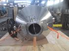 Used Gemco Double Cone Blender, 316 Stainless Steel, Approximate 50 Cubic Feet.