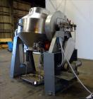Used Gemco Double Cone Blender, Approximate 30 Cubic Feet, 304 Stainless Steel.