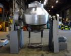 Used Gemco Double Cone Blender, Approximate 30 Cubic Feet, 304 Stainless Steel.