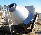 Used Gemco slant cone mixer, approximately 250 cubic feet working capacity