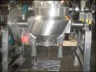 USED: 10 cu ft Gemco slant cone blender, all stainless steelconstruction including bucket, legs and guards. Rated 150#/cu ftmax material density, 18