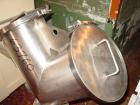 Used Lightnin Twin Shell Blender, 1 cubic foot capacity, stainless steel. Maximum gross weight 260 pounds, tare weight 200 pounds. Intensifier bar and blender each driven by a 1.5 hp, 3/208-230 volt ...