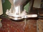 Used Lightnin Twin Shell Blender, 1 cubic foot capacity, stainless steel. Maximum gross weight 260 pounds, tare weight 200 pounds. Intensifier bar and blender each driven by a 1.5 hp, 3/208-230 volt ...