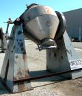 Used National Tank & Manufacturing Double Cone Jacketed Blender, 40 Cubic Feet working capacity (59.8 total), 304 Stainless Steel. Stainless steel jacket rated 10 psi. Internal 56