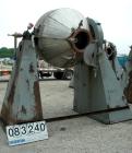 Used National Tank & Manufacturing Double Cone Jacketed Blender, 40 Cubic Feet Working Capacity (59.8 total), 304 Stainless Steel. Stainless steel jacket rated 10 psi. Internal 56