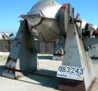 USED: National Tank and Manufacturing double cone jacketed blender, 40 cubic foot working capacity, 59.8 total, 304 stainless steel. Stainless steel jacket rated 10 psi. Internal 56