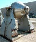 Used National Tank & Manufacturing Double Cone Jacketed Blender, 40 Cubic Feet Working Capacity (59.8 total), 304 Stainless Steel. Stainless steel jacket rated 10 psi. Internal 56