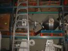 USED: Patterson 8.7 cu ft double cone mixer, stainless steel. Painted carbon steel frames, 1 hp motor with magnetic brake. Overall height 8'2
