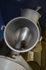 Used Patterson-Kelley Twin Shell Liquid-Solids Blender, 0.26 Cubic Feet Capacity (8 Quart), 304 Stainless Steel. (2) 7-1/2