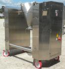 Used Patterson-Kelley Twin Shell Liquid-Solids Blender, 2 cubic feet capacity, 316 stainless steel. 62 Pounds per cubic foot maximum material density. 14’’ Diameter cones. Stainless steel pin intensi...