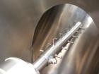 Used Patterson-Kelley Twin Shell Liquid-Solids Blender, 2 cubic feet capacity, 316 stainless steel. 62 Pounds per cubic foot maximum material density. 14’’ Diameter cones. Stainless steel pin intensi...
