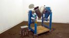 Used Patterson-Kelley Twin Shell Dry Blender, 2 Cubic Feet Capacity, 316 Stainless Steel. 325 Pounds a cubic foot maximum material density. (2) Approximate 13” diameter charge ports with quick releas...