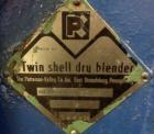 Used Patterson-Kelley Twin Shell Dry Blender, 2 Cubic Feet Capacity, 304 Stainless Steel. Maximum material density 90 pounds per cubic foot. (2) 15