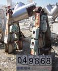 Used Patterson Kelley Twin Shell Dry Blender, 2 Cubic Foot Capacity, 304 Stainless Steel. Maximum material density 75 pounds per cubic foot. (2) 14