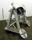 Used Patterson-Kelley Twin Shell Dry Blender, 5 Cubic Feet Capacity, 316 Stainless Steel. 95 Pounds a cubic foot maximum material density. (2) Approximate 19-1/2” diameter charge ports with quick rel...